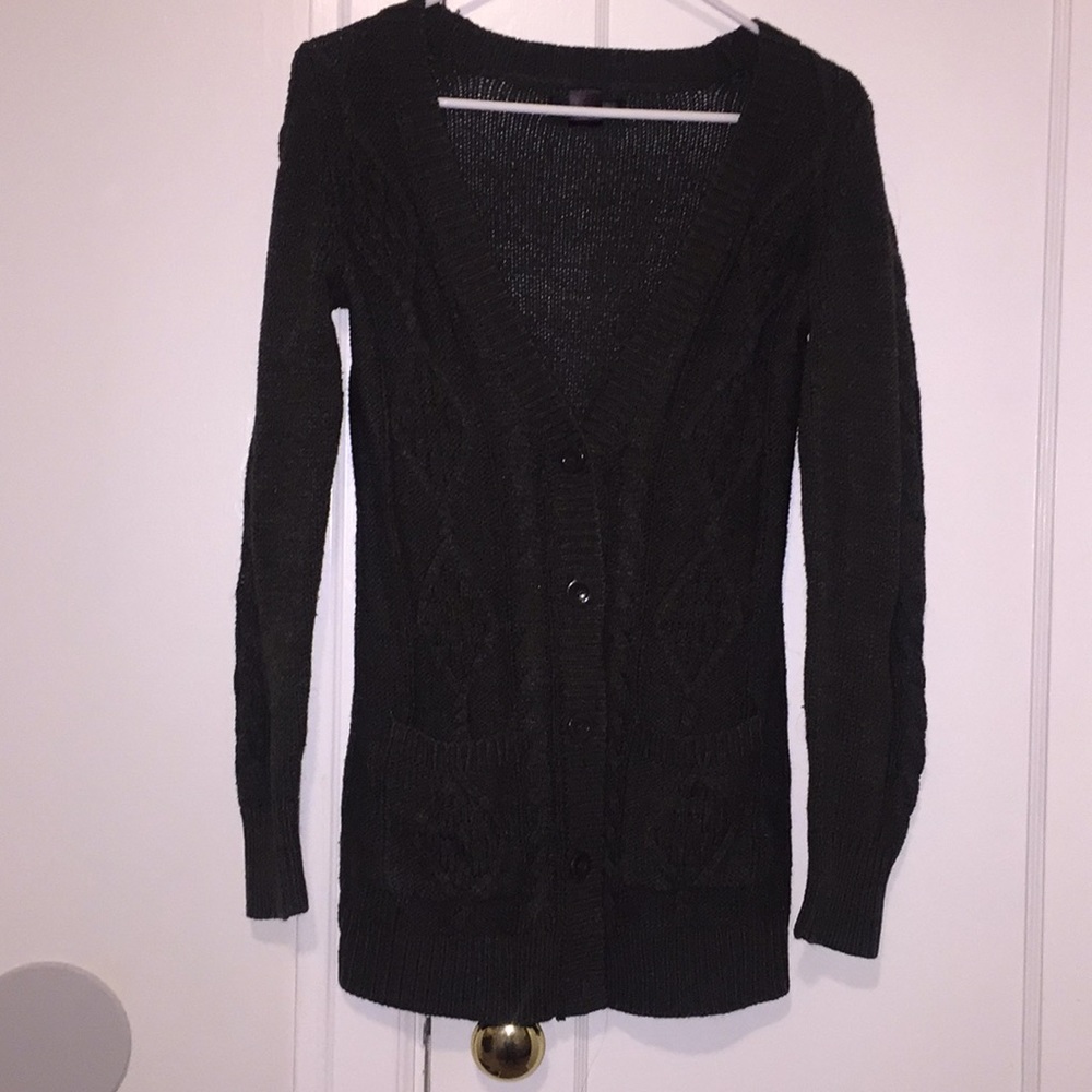 Olive Green Cardigan